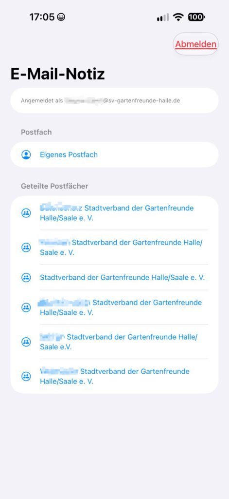 Screenshot 5 E-Mail-Notiz