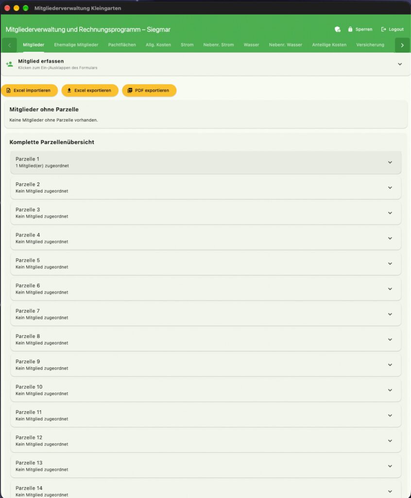 Screenshot 6 Kleingartenverwaltung
