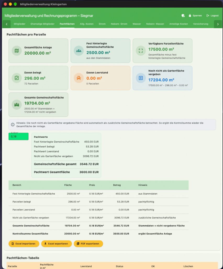Screenshot 5 Kleingartenverwaltung