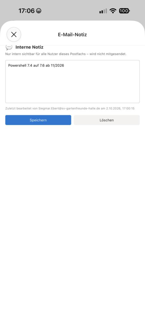 Screenshot 2 E-Mail-Notiz